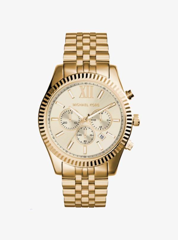 Panske Gold-tone Hodinky Michael Kors Lexington Zlate - Hodinky Michael Kors Akcia | EUMPN-5814